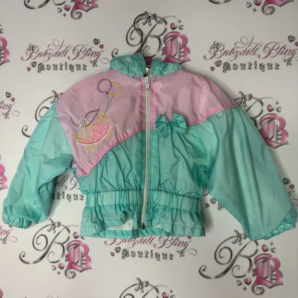 Little wishes coat jacket raincoat light weight vintage cotton candy Colors 🐥